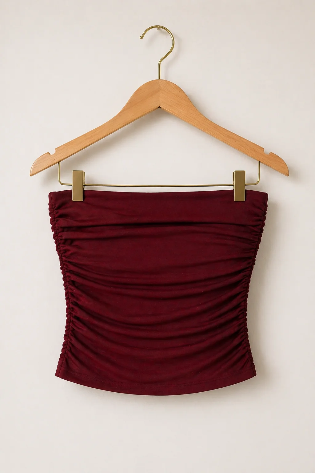 Blusa Tomara que Caia Drapeada - Vinho