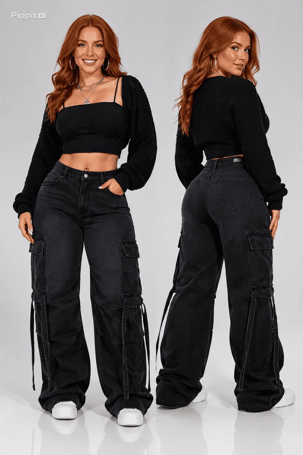 Calça Cargo Jeans Estonada "Street Style"