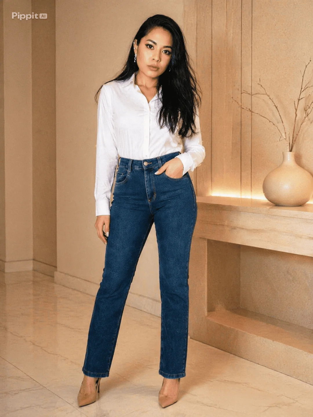 Calça Jeans Slim Essential – Azul Denim Clássico
