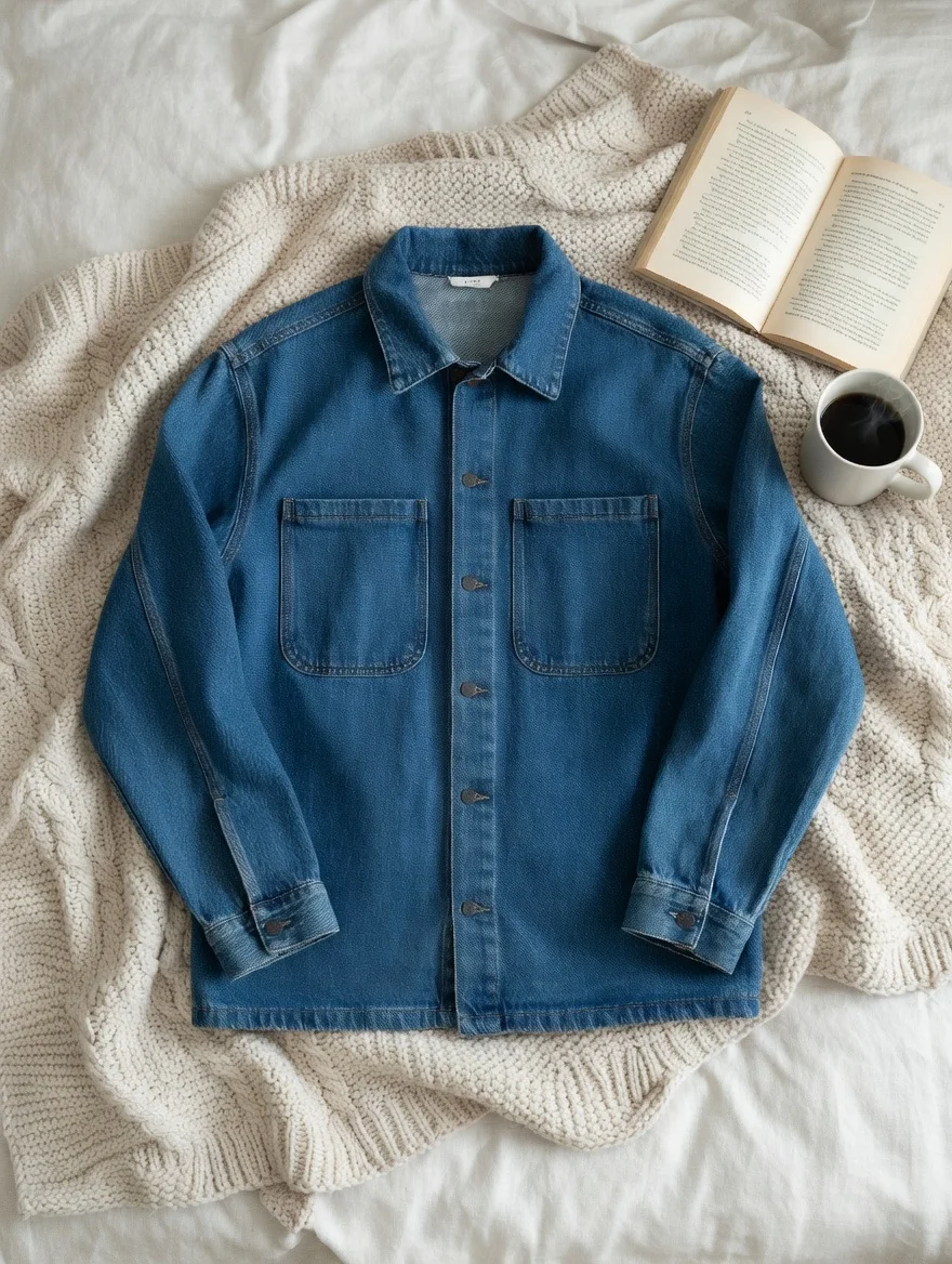 Jaqueta Denim Premium - Estilo Utilitário