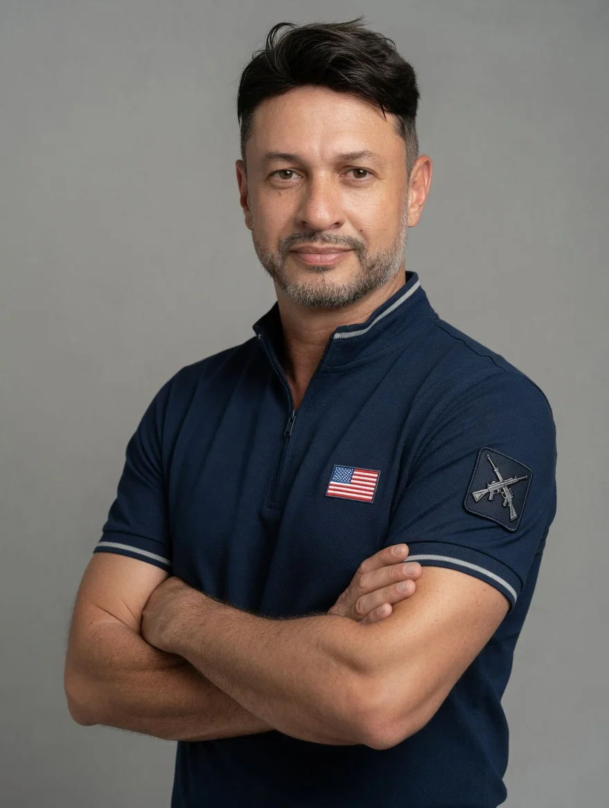 Polo Tática Premium – Navy Commander Edition
