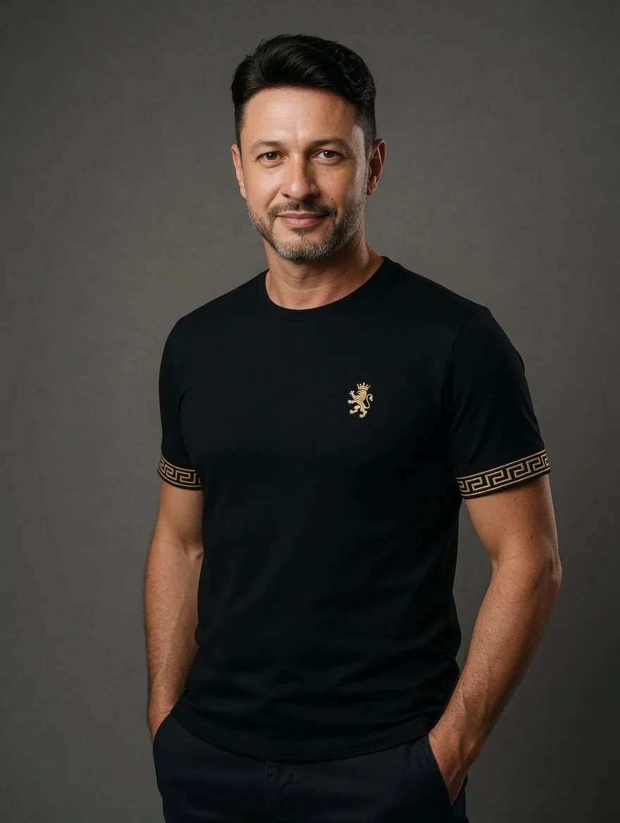 T-shirt Black Luxury – Edição Lion Gold