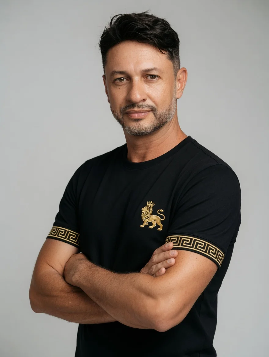 T-shirt Black Luxury – Edição Lion Gold