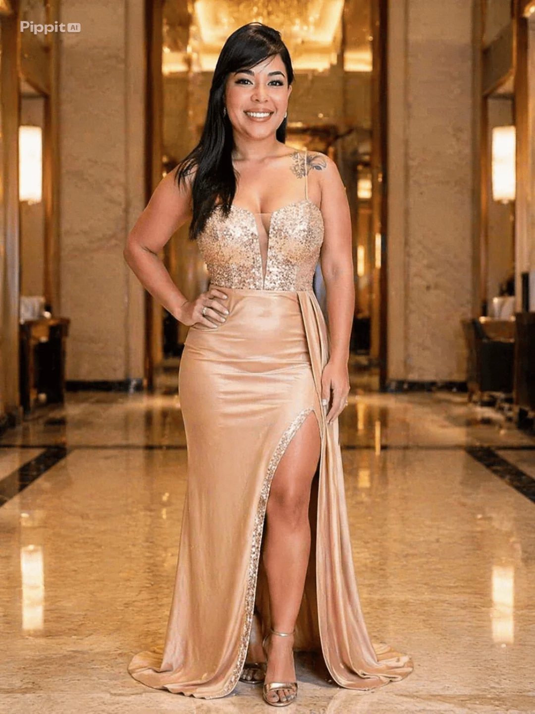 Vestido Diva Gold ✨