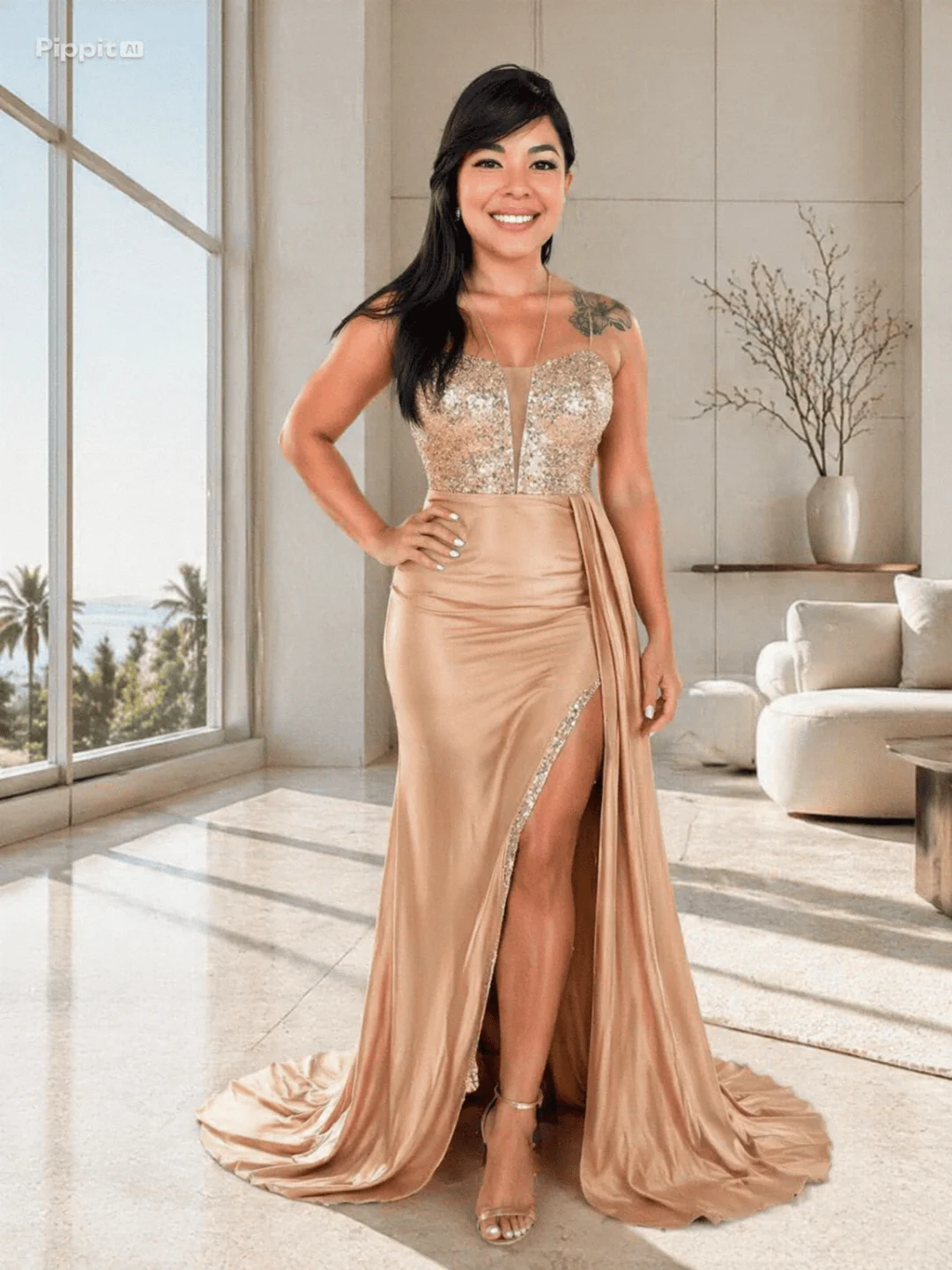 Vestido Diva Gold ✨