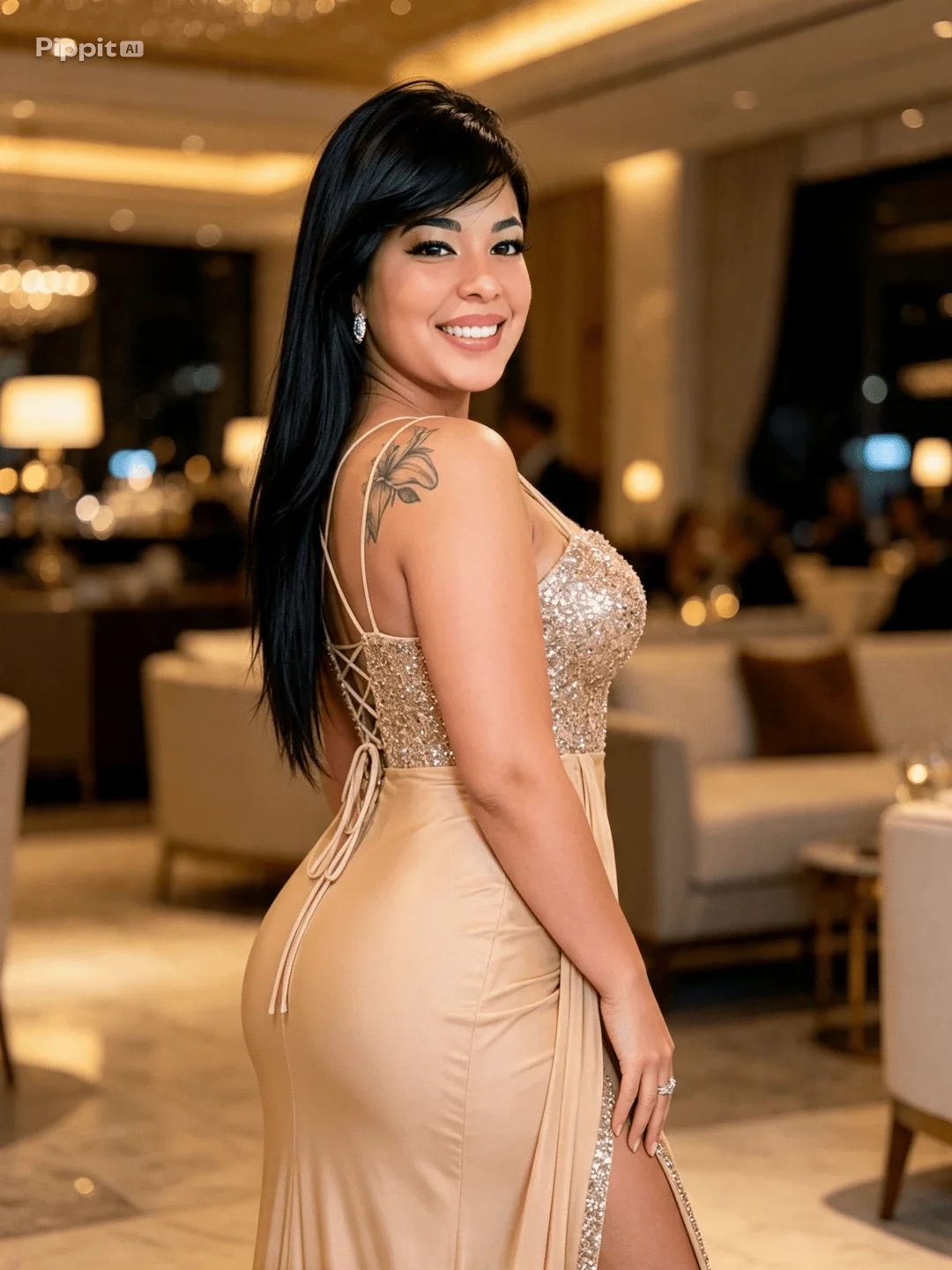 Vestido Diva Gold ✨