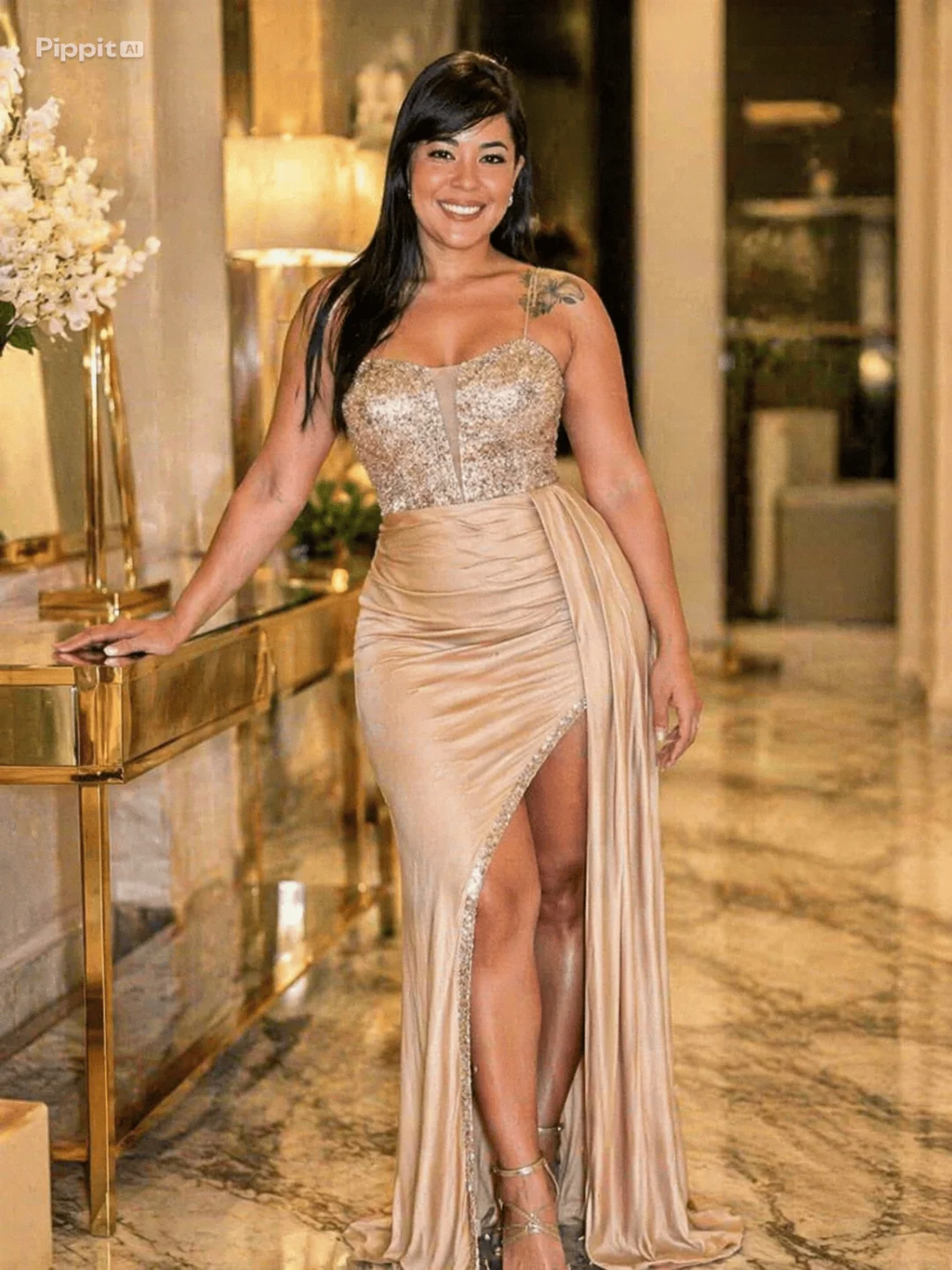 Vestido Diva Gold ✨