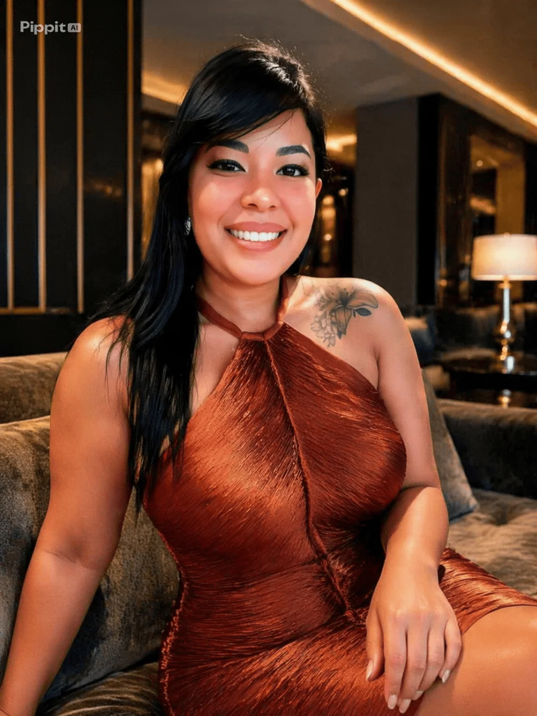 Vestido Gala Sunset - Terracota 🤎