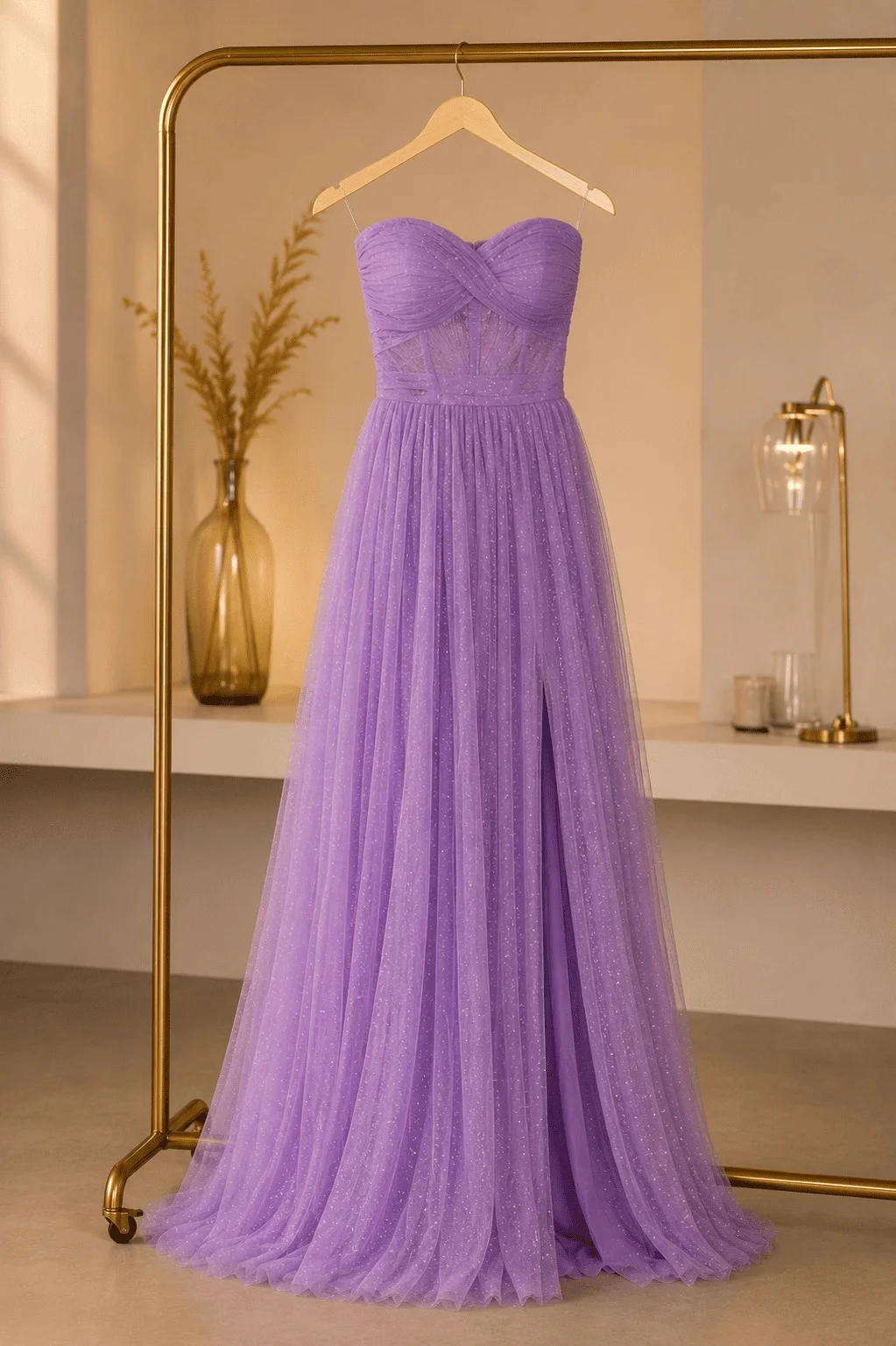Vestido Longo Tomara que Caia Éclat Lilás