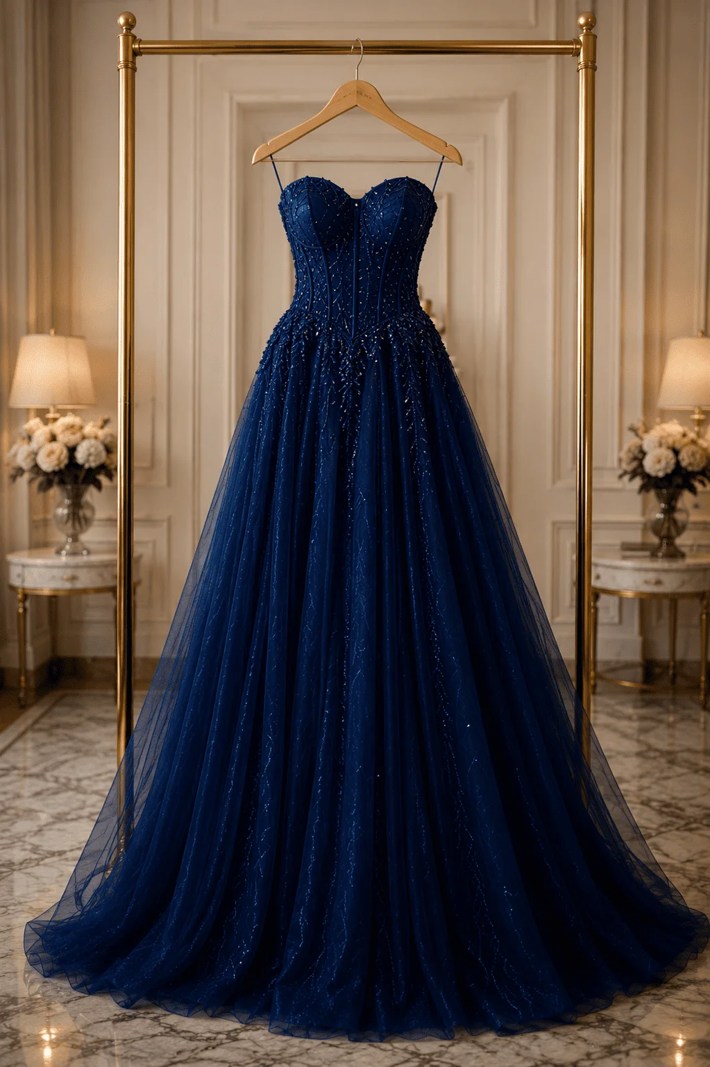 Vestido Longo Tomara que Caia Éclat Sapphire