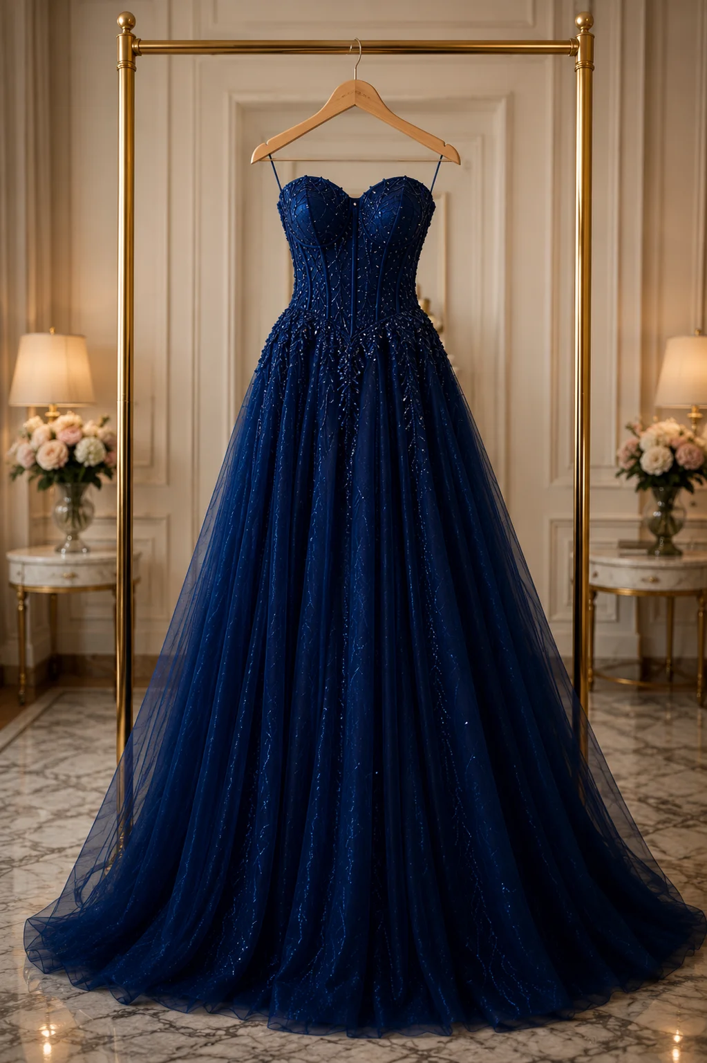Vestido Longo Tomara que Caia Éclat Sapphire