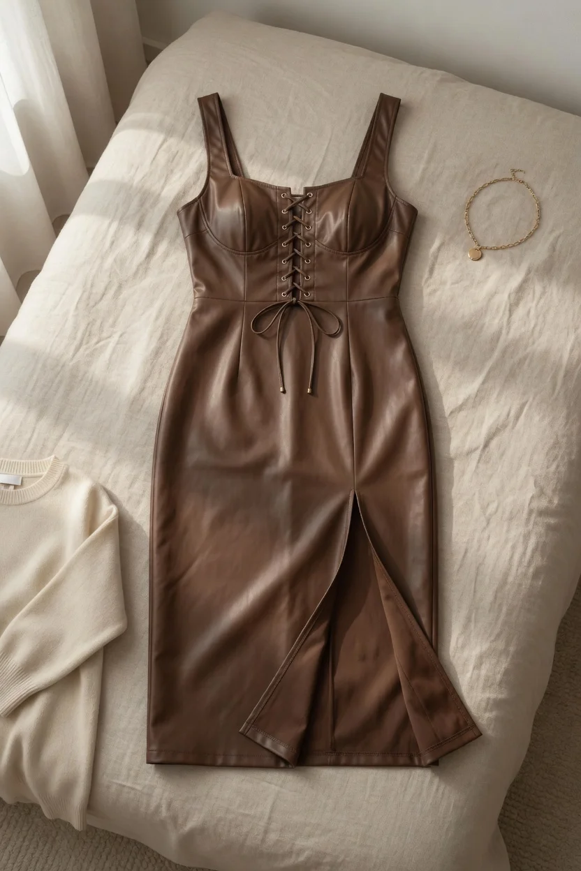 VESTIDO MARROM 