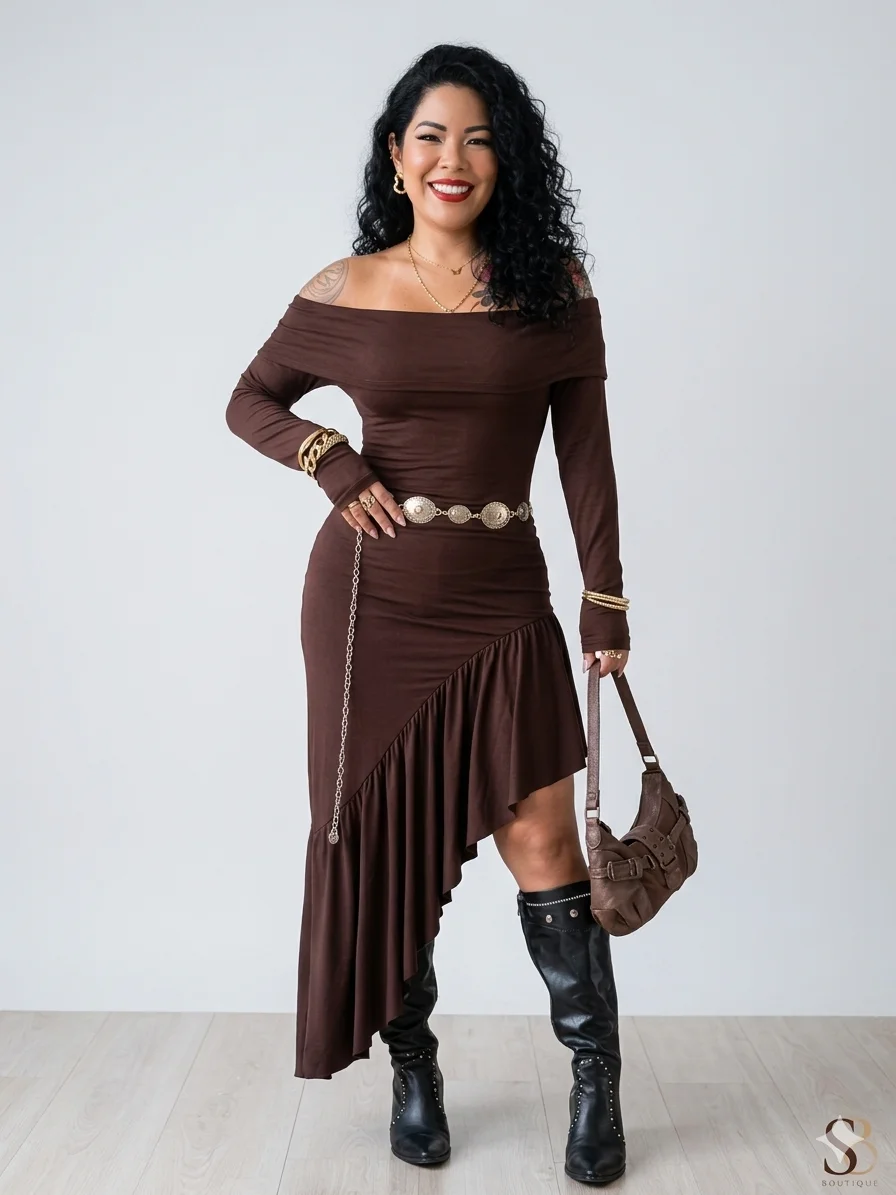 Vestido Midi Chocolate