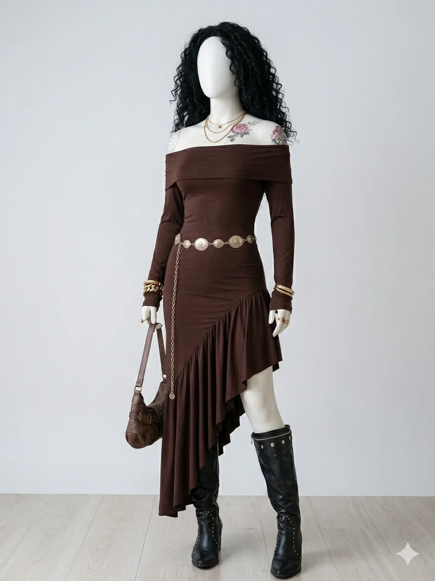 Vestido Midi Chocolate