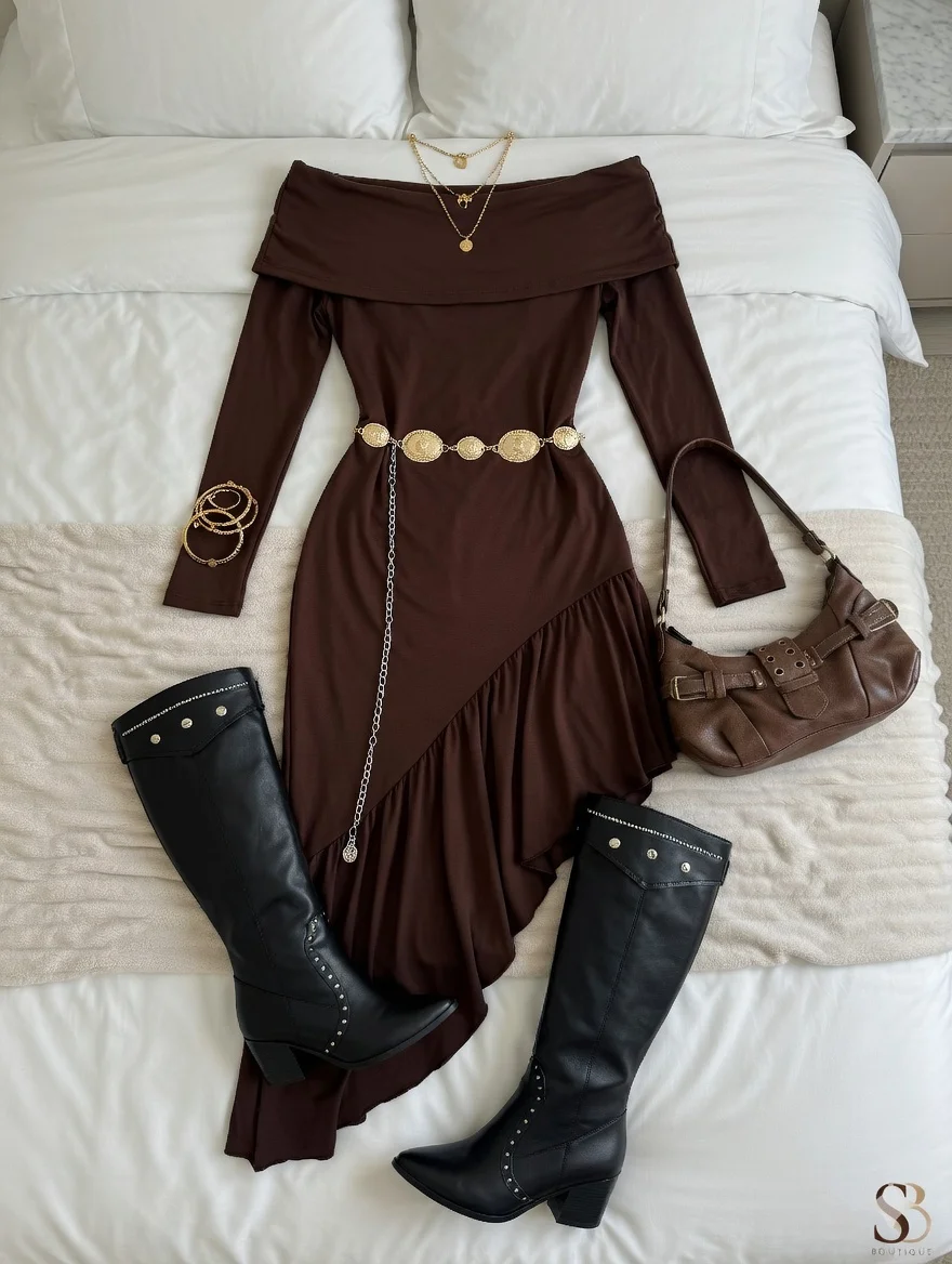 Vestido Midi Chocolate