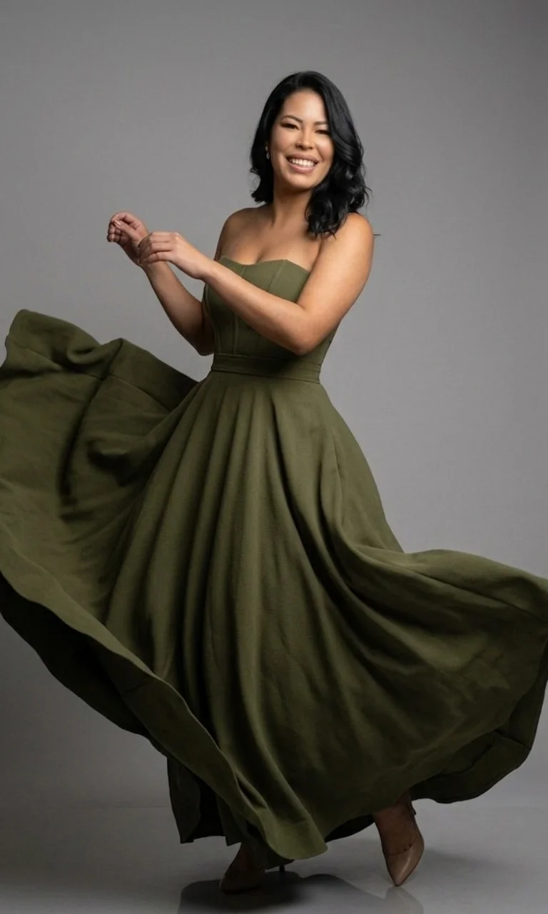 Vestido midi tomara que caia
