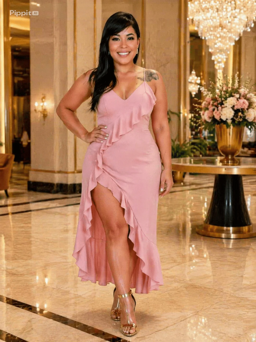 Vestido Sunset Romântico - Rosa Pastel 🌸