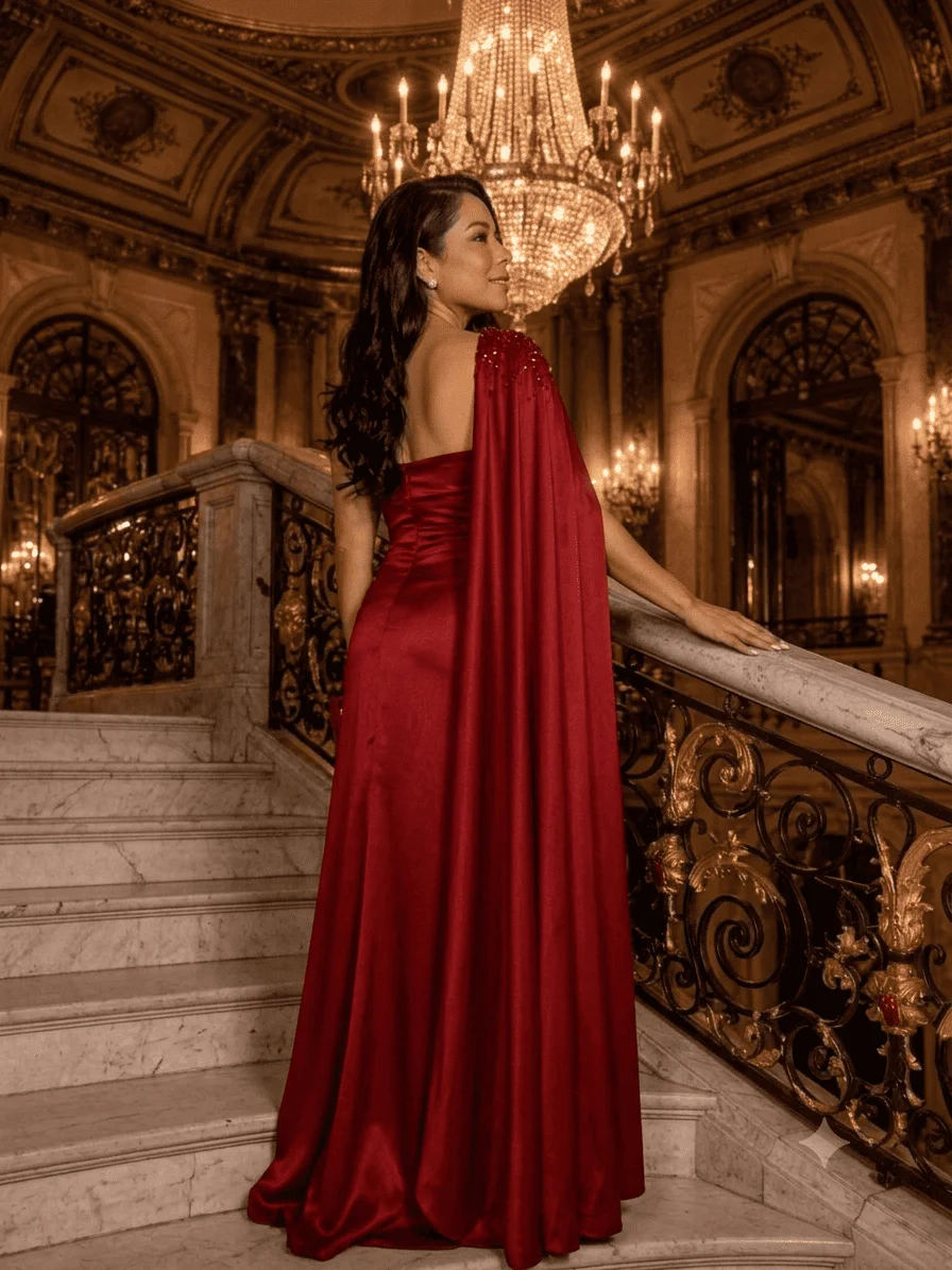 Vestido Vermelho – Rouge Élégance