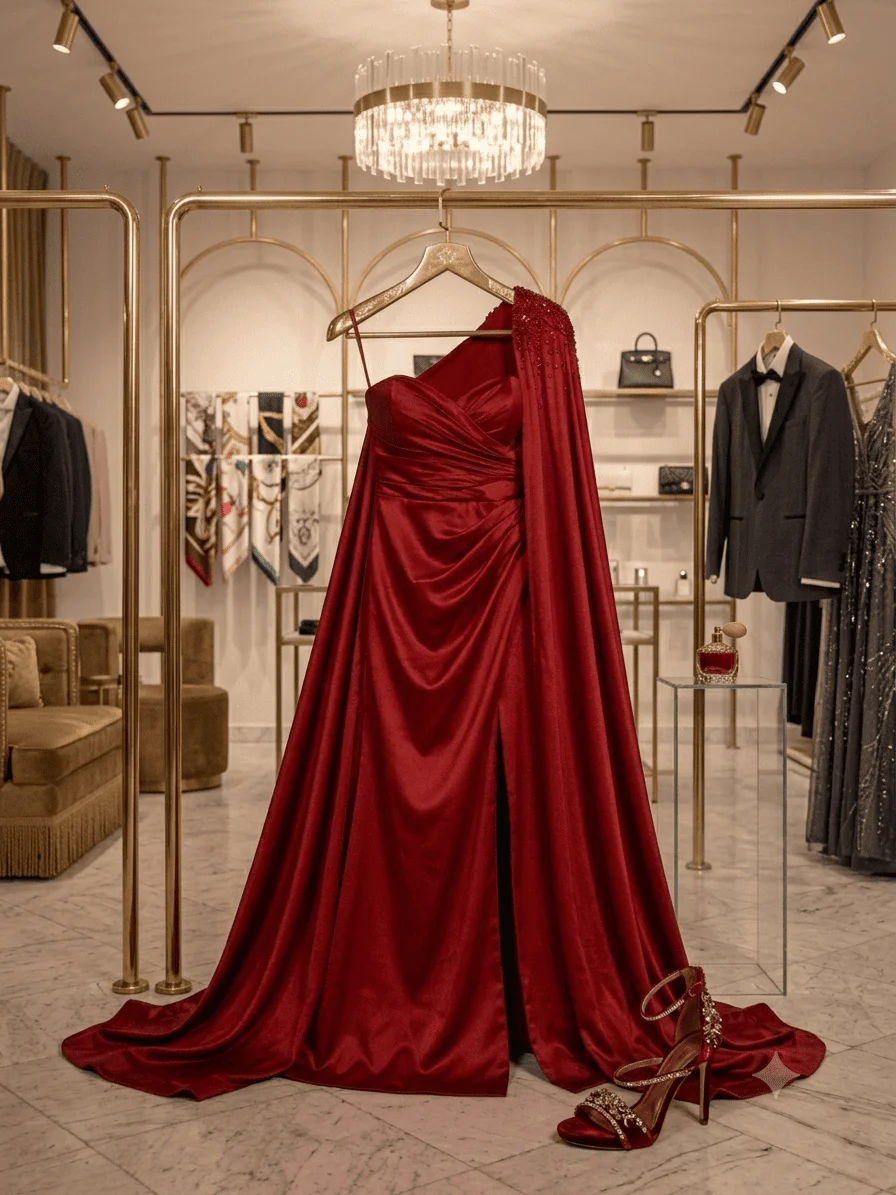 Vestido Vermelho – Rouge Élégance
